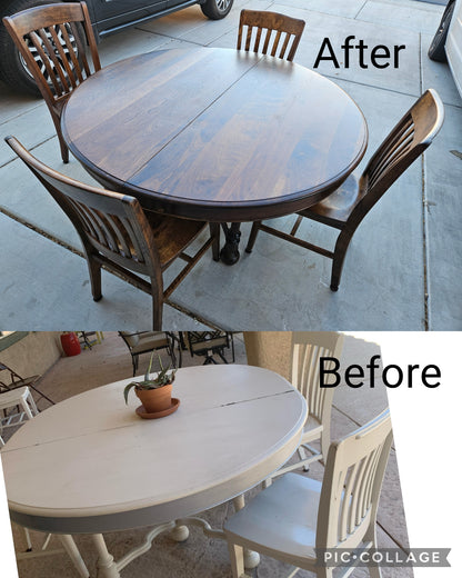 Custom Refinished 1950 table SOLD